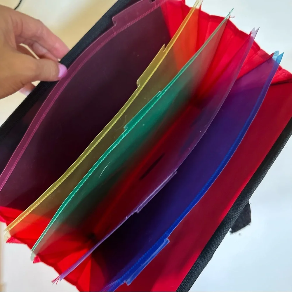 NWT CASE IT RED 5-Tab Binder Accessory, 5 color tabbed, 6 pocket expandable